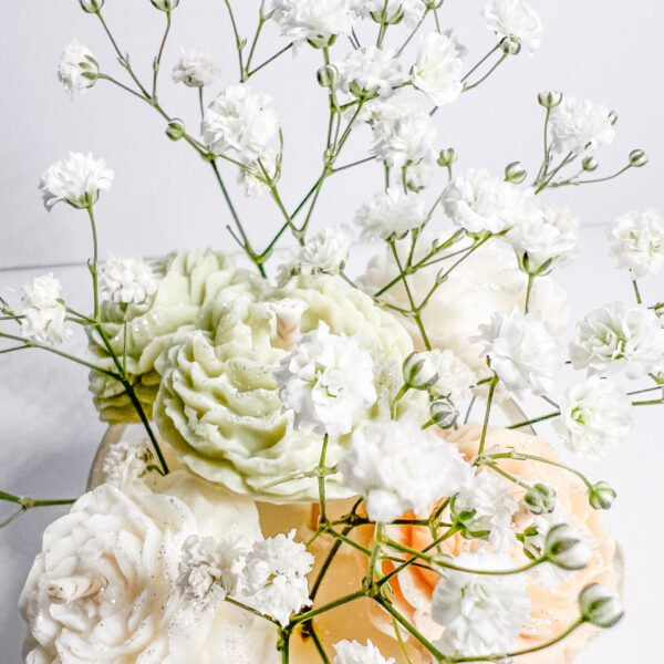Customised Eid Gift - A Wax Floral Bouquet in a Candle - Image 2